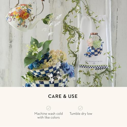 MACKENZIE-CHILDS Cotton Dish Towel, Hydrangea Tea Kettle