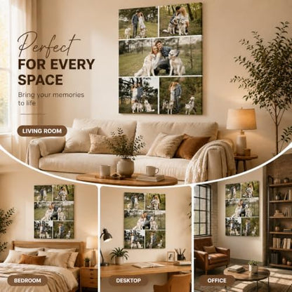 Custom 5 Photo Collage Canvas Prints Personalized Pictures Wall Art