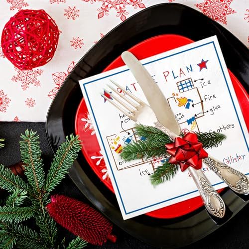 Home Alone Christmas Cocktail Napkins, 50 Pack Holiday Disposable