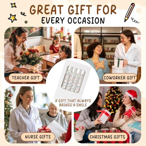 6-Piece Motivational Pen Set, Inspirational Ballpoint Pens for Staff