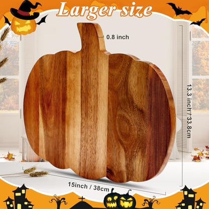 Halloween Pumpkin Kitchen Decor Wood Charcuterie Cutting Board Fall