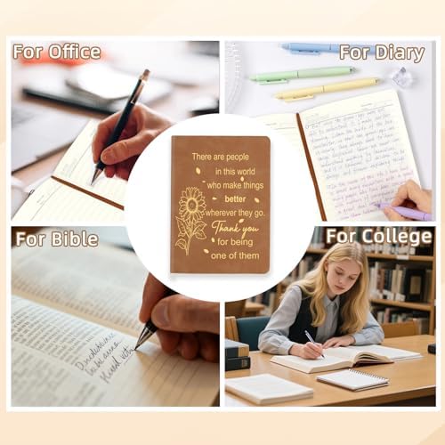 ZuEiiDop Thank You Sunflower Journal Notebook Gifts for Women Men