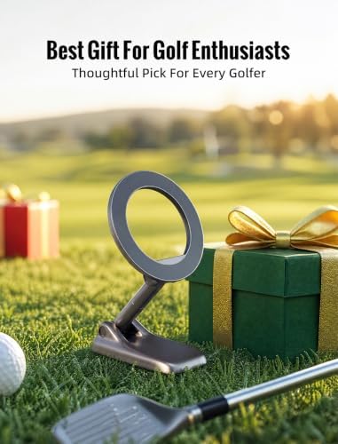 MOKPR Magnetic Golf Cart Phone Holder, [Tri-Fold+All Alloy] Golf Cart