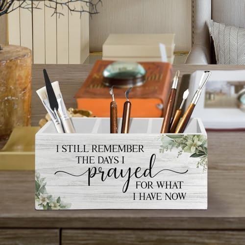 Inspirational Christian Pen Pencil Holder Organizer for Desk