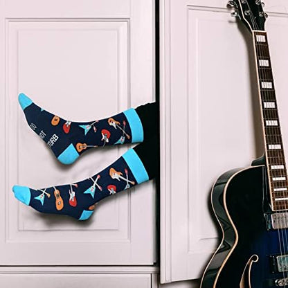 GOLIN Music Themed Party Gifts - Funny Saying Crew Socks for Musician
