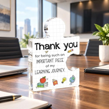 Teacher Appreciation Gifts, Thank You Acrylic Puzzle Plaque Desk