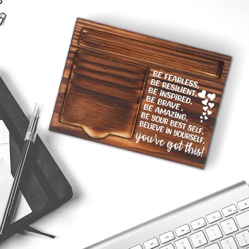 You’ve Got This Gift, Inspirational Wooden Sticky Note Holder for Desk