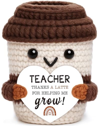 Teacher Gifts Christmas Appreciation Gift for Women Men Crochet Coffee