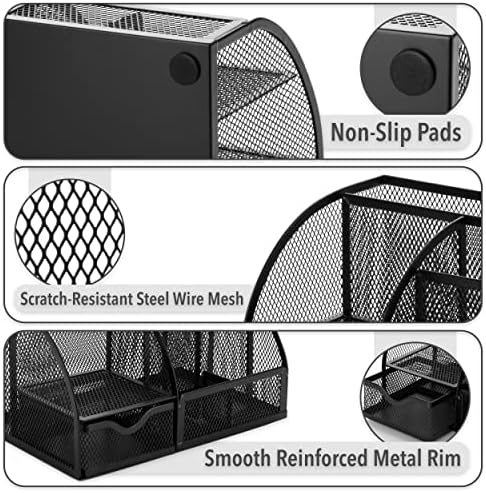 Mr. Pen- Mesh Desk Organizer, Black, Pen Holders Organizers