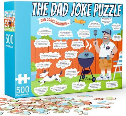 Dad Gifts - 500 Piece Dad Joke Puzzle - Jigsaw Puzzles for Adults