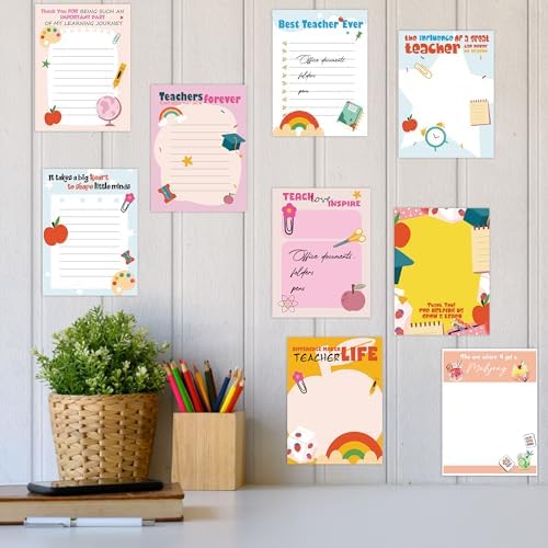 Teacher Sticky Notes and Pens, Classroom Notepads for School and Work