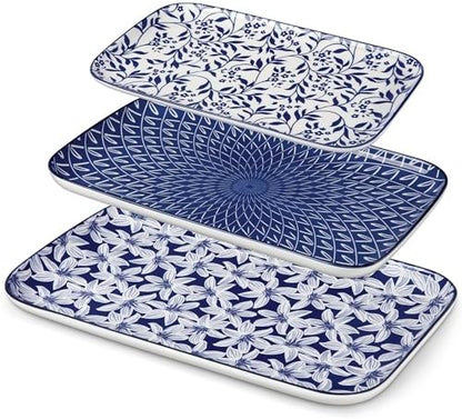 vancasso SELENE Porcelain Serving Platters Set of 3, 16/14/12 Inch