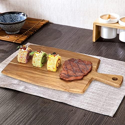 Acacia Wood Chopping Cutting Board Kitchen with Handle Charcuterie