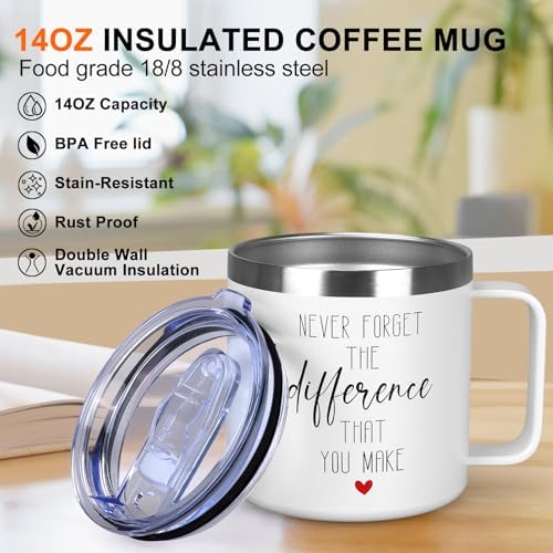 Thank You Coffee Mug for Coworkers Women Nurse Teacher Travel Cup Boss