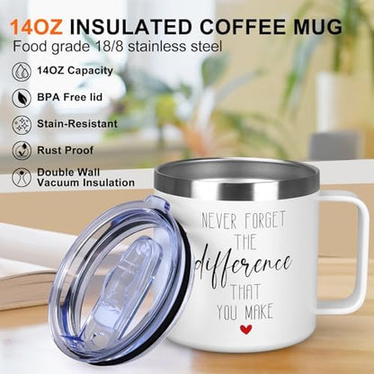 Thank You Coffee Mug for Coworkers Women Nurse Teacher Travel Cup Boss