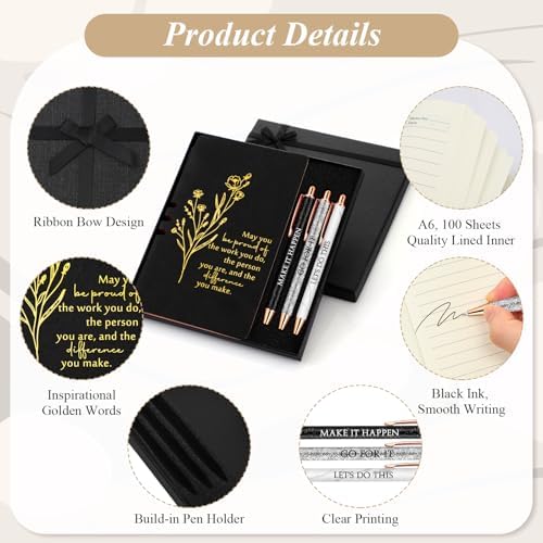 Sayglossy 5 Pcs Office Gift Set for Women, Black, Be Proud of