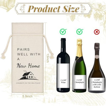 House Warming Gifts New Home, Wine/Champagne Bag with Thicken