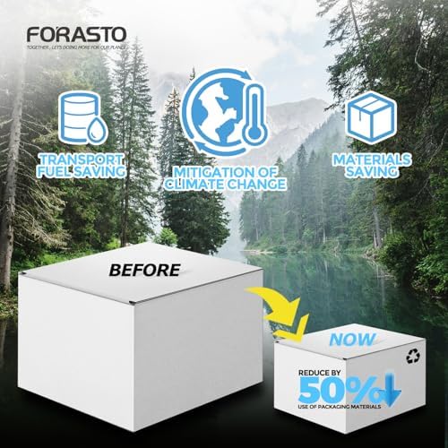 FORASTO Toilet Plunger with Holder - Heavy Duty Bathroom Cleaning