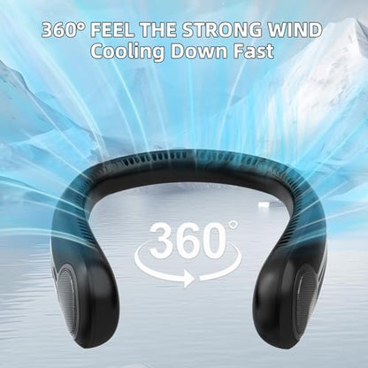 Portable Neck Fan, Personal Wearable Bladeless Fan, 6000mAh USB