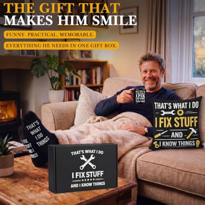 I Fix Stuff and I Know Things 9 Pcs Birthday Gift for Men