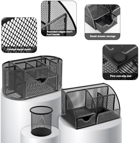 17 IN 1 Office Desk Organizer Set for Back to School Supplies