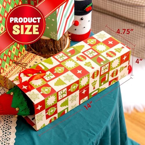 JOYIN 12 PCS Christmas Wine Bottle Bags with 6 Designs, Holiday Wine