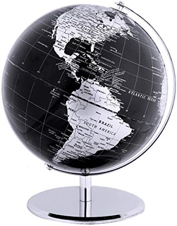 ANNOVA Metallic World Globe Black – Educational/Geographic/Modern