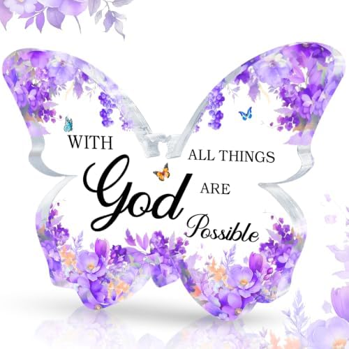 Purple Butterfly Acrylic Desk Accessories Decor for Women
