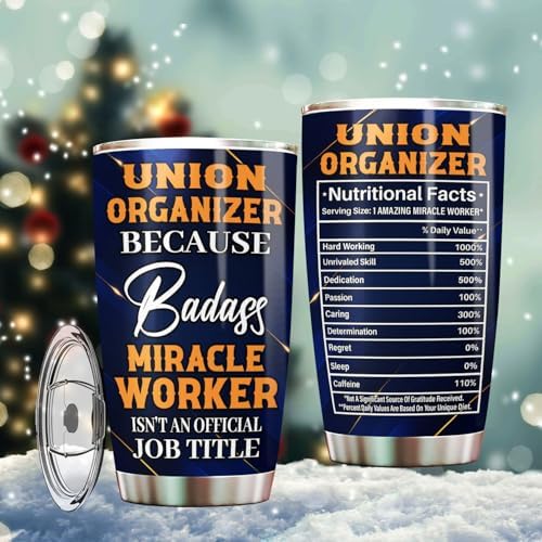 Union Organizer Tumbler 20oz – Stainless Steel Insulated Travel Mug