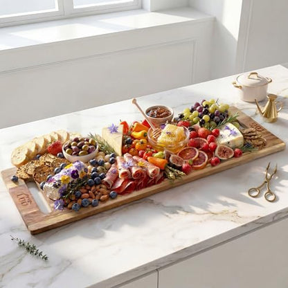 LDQ 36 Inch Extra Large Charcuterie Board, Acacia Wood Long Serving