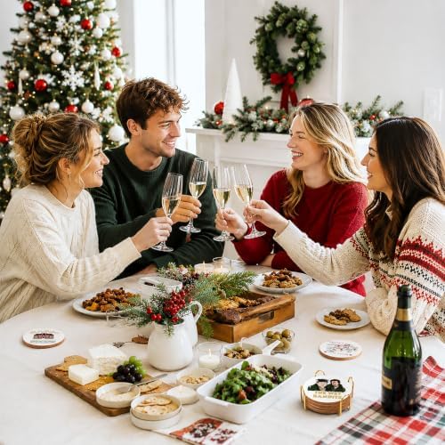 Home Alone Merch Gifts, 6Pcs Christmas Drink Coasters with Metal
