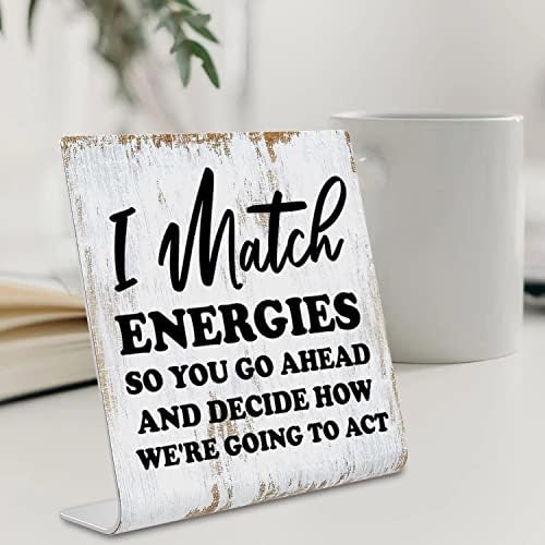 Funny Desk Signs for Women Men Office, Work Humor Decor Cubicle