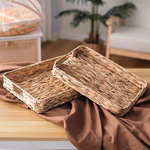 Grass Weaving Tray, Grass Storage Bins for Fruit or Tea,Arts and