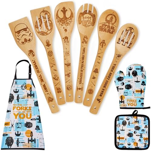 Star Gifts for Women,Home Decor,Kitchen Utensils Set,Wooden Cooking