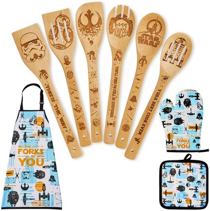 Star Gifts for Women,Home Decor,Kitchen Utensils Set,Wooden Cooking