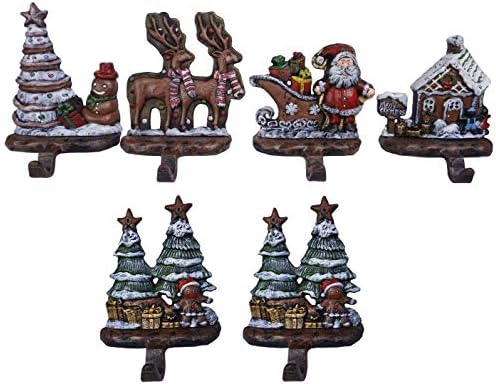 Lulu Decor, Cast Iron Combo Decorative Gingerbread Stocking Holders
