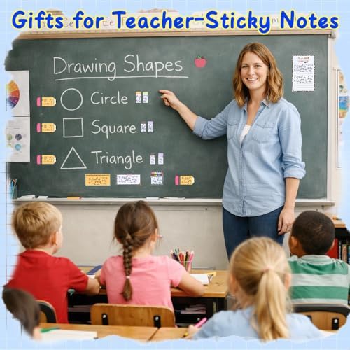 Teacher Post It Notes,Back to School Note Pads Gift for Teacher