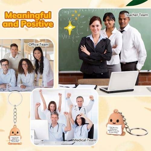 Gejoy 24 Sets Mini Rubber Figures Positive Gifts with Cards for