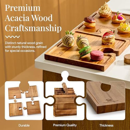 Homesphere Wooden Charcuterie Boards, Appetizer Tray for Parties &