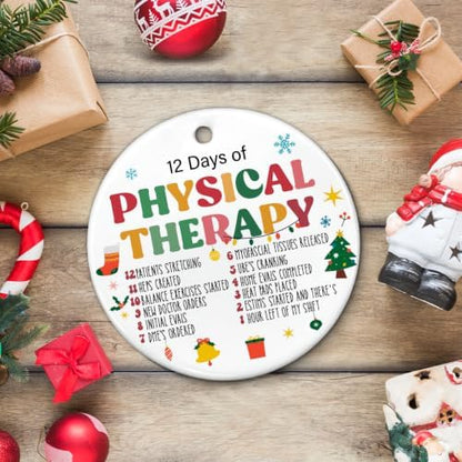 Physical Therapy Christmas Ornaments, Funny Therapist Gifts for Women