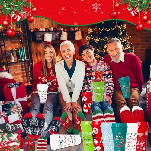 12 Set Christmas Thanksgiving Bulk Gifts Funny Cupcake Fuzzy Socks