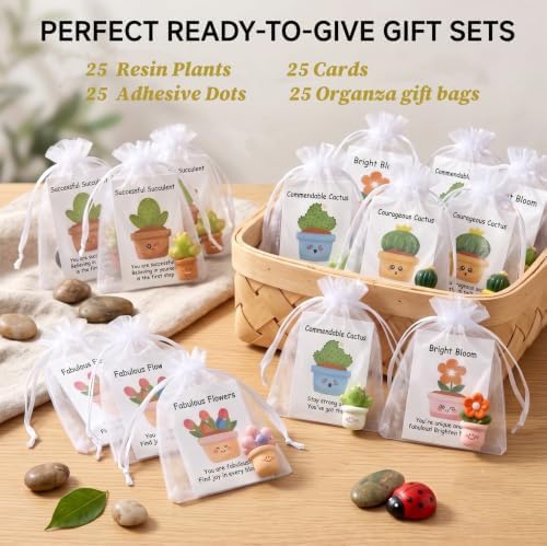 25 Sets Plants Employee Appreciation Gifts Bulk,Thank You Cards with