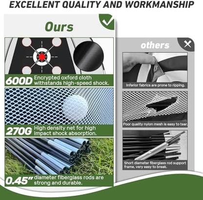 Golf Net with Practice Mat,Golf Hitting Aid Nets 10x7FT for Backyard