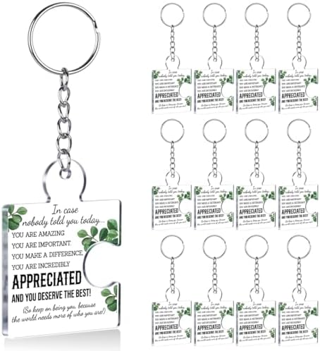 Team Appreciation Gifts Bulk Thank You Keychains for Coworkers