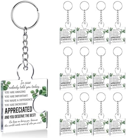Team Appreciation Gifts Bulk Thank You Keychains for Coworkers