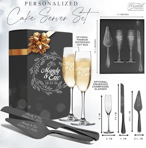 My Personal Memories Personalized Engraved Cake Server Gift Set with