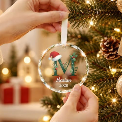 Letter Name Ornaments for Christmas Tree, Personalized Christmas