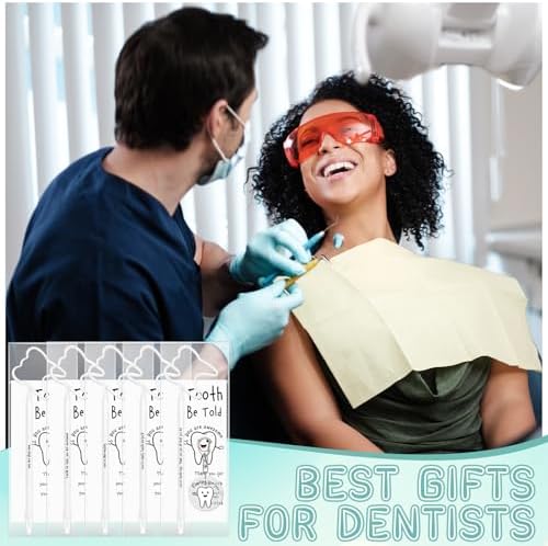 Gersoniel 10 Sets Dental Hygienist Appreciation Gifts Set Tooth Pens