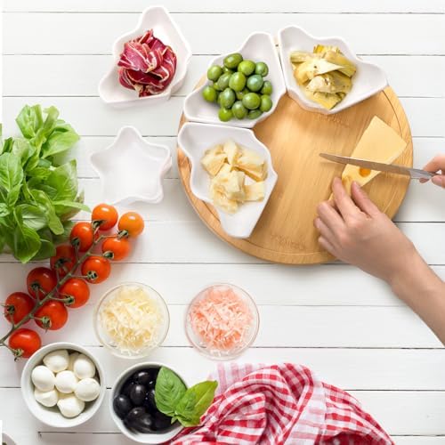 Foraineam Rotatable Serving Platters and Trays, Lazy Susan Relish