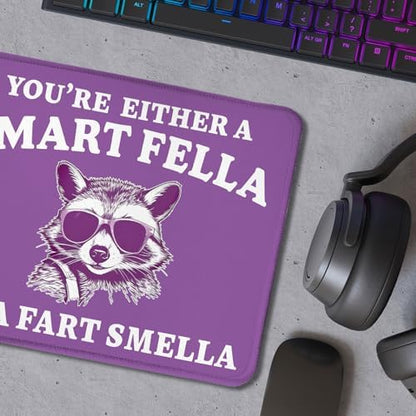 Funny Raccoon Mouse Pad, Sarcastic Work Humor Gifts for Coworkers